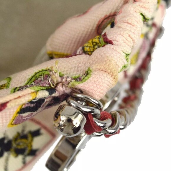 Chanel Pink Canvas Valentine Chain Handbag 122914 - Picture 6 of 10